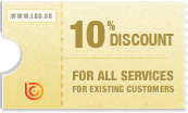 10% discount coupon for all services