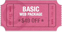 $49 discount coupon for Basic Web Package